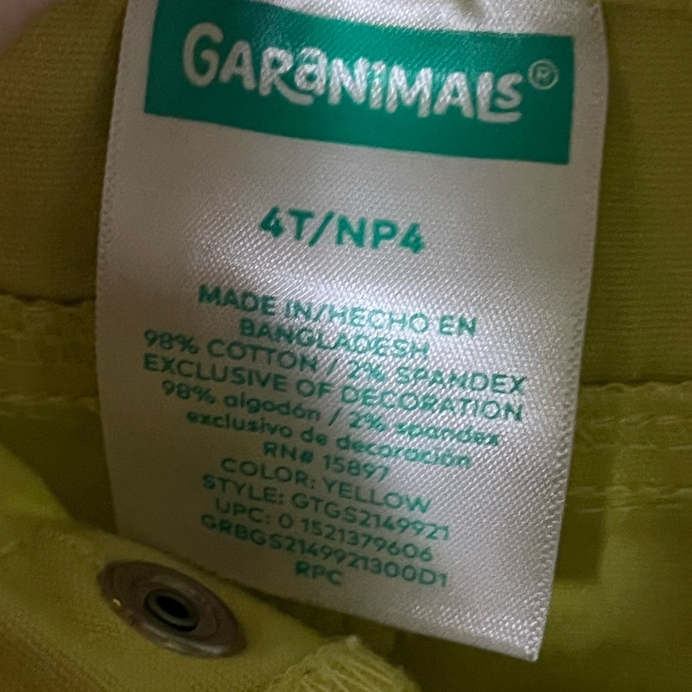 Garanimals Yellow Skirt with Button Detail - Picture 2 of 3